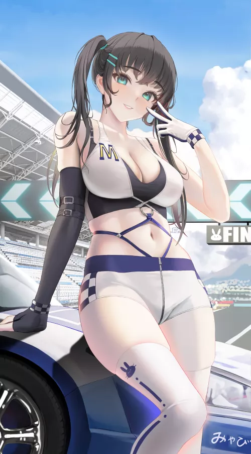 Flashy Race Queen in the stadium (tokkihouse) [Original]