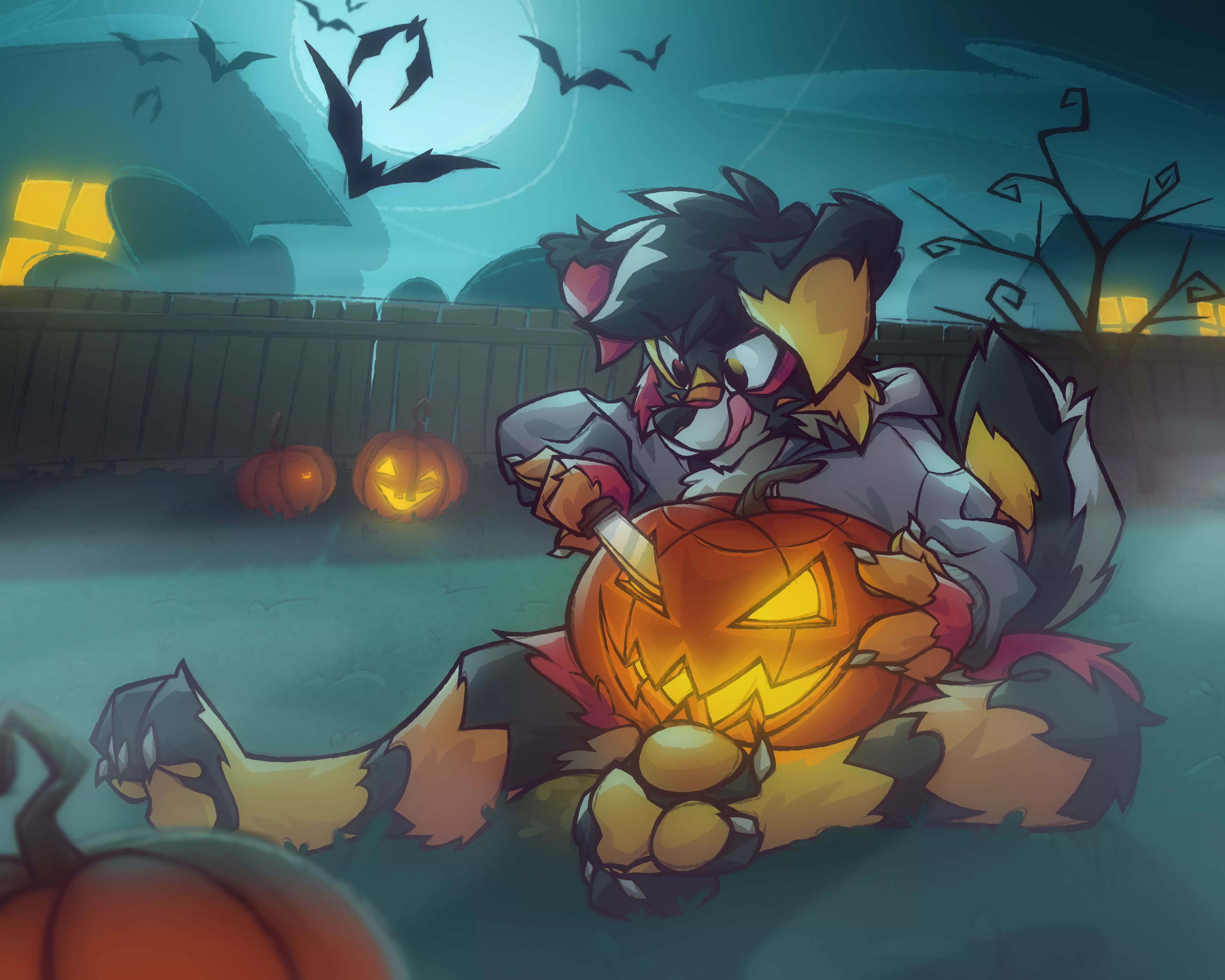 Halloween comm for @PandaTheCollie on tt (art by me)