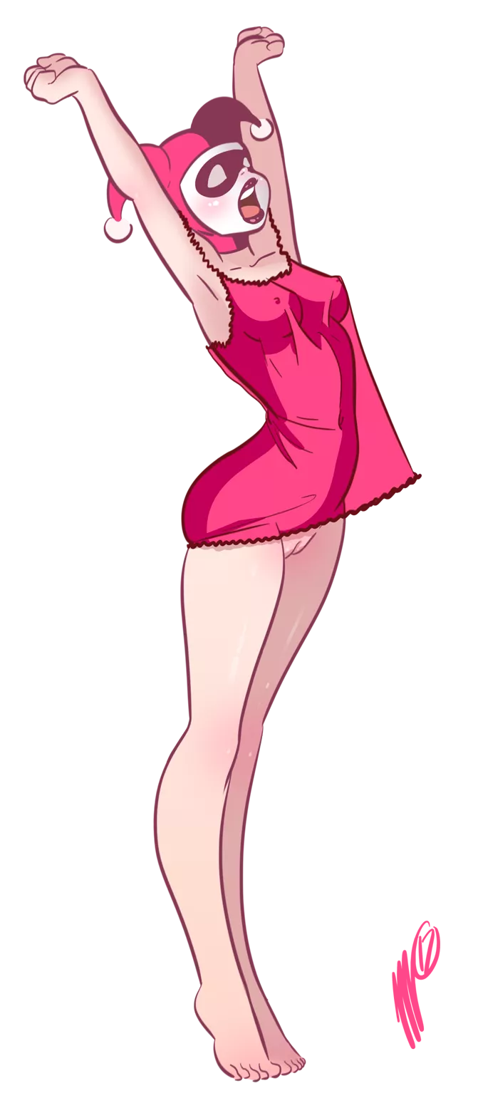 Harley in her lingerie and nothing else