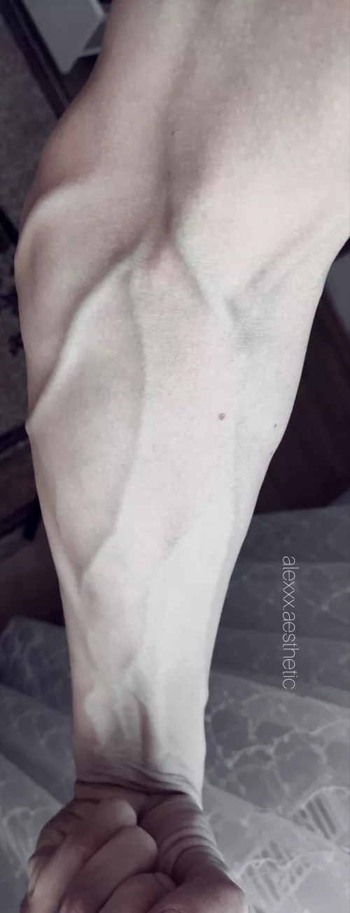 I would love to grab your hard cock with my veiny arms and jerk you off while we kiss. 💪👅