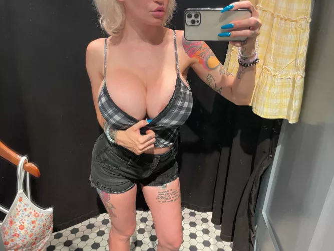 Interested in a big tit bimbo like me?