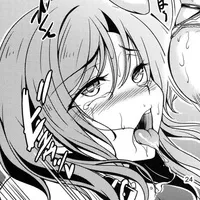 LF Mono Source: 1girl, face, close up, ahegao, bangs, unfocused eyes, tears, eyelashes, blush, open mouth, upper teeth, tongue out, saliva, sweat, collar, elbow, breasts, sfx, 24