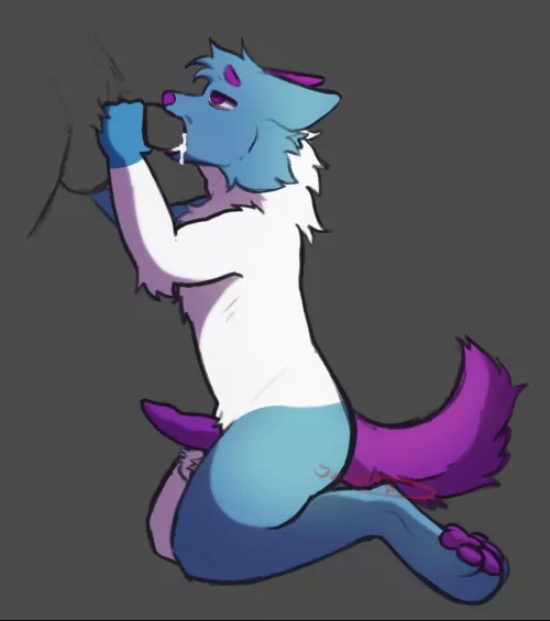 My first nsfw commission of my fursona hope you all enjoy even tho it’s no nut month
