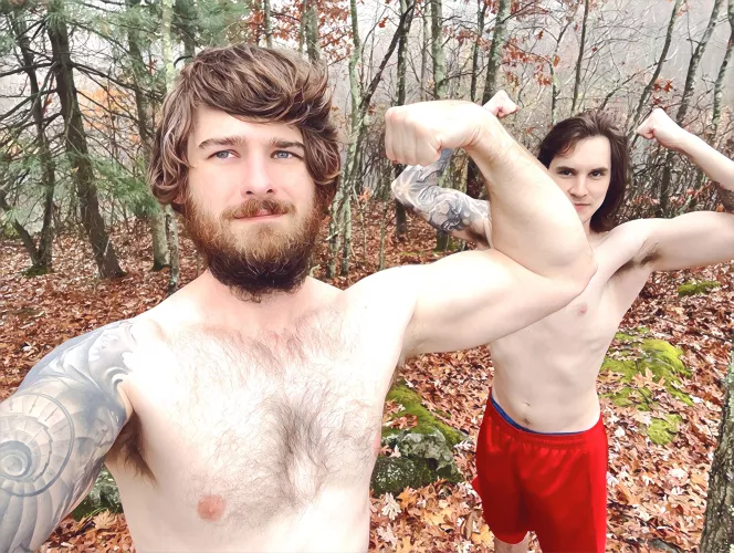 Out hiking with a bro