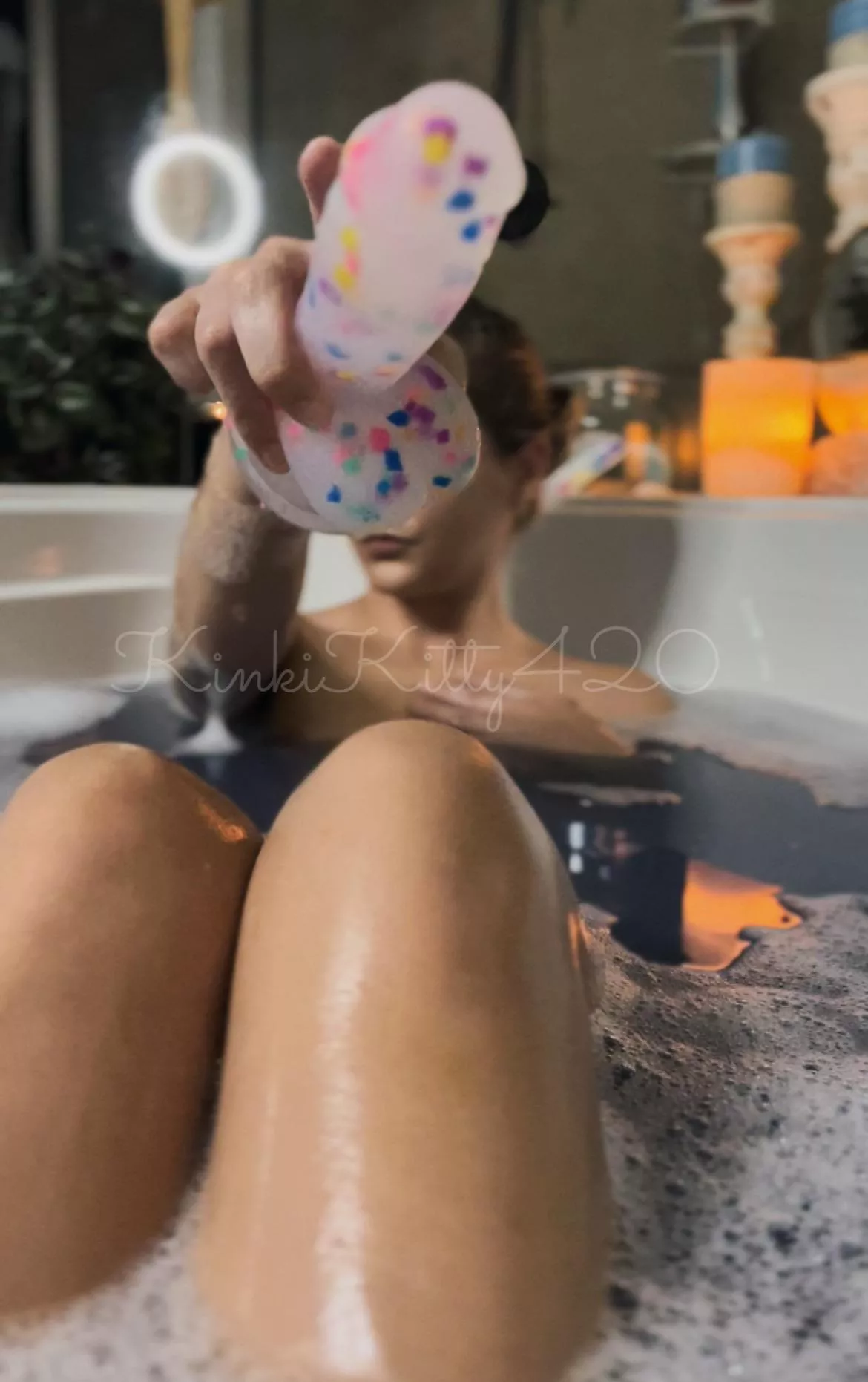 Partner is gone for the week, so I guess this will have to do for bath time 🫧😜