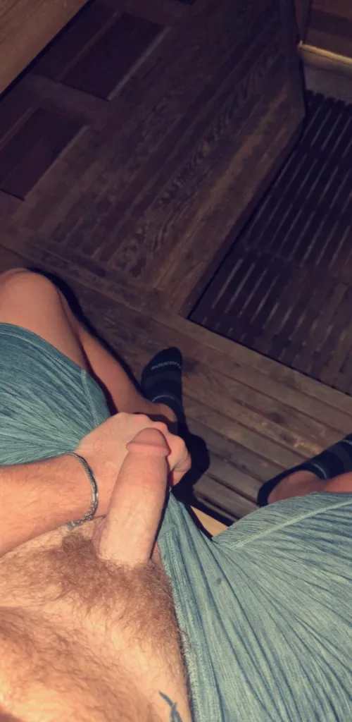 post workout masturbation in sauna!