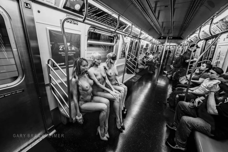 Riding the New York City subway 😎