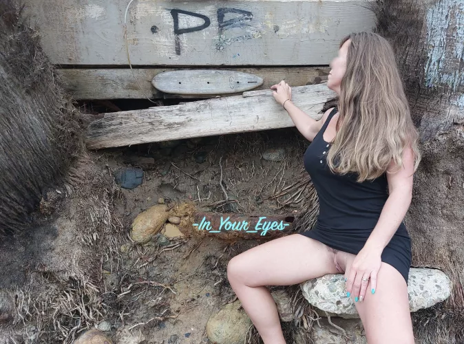 Showing off at the beach in my hometown