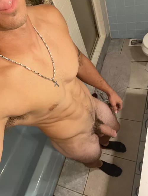 The socks stay on! 😋