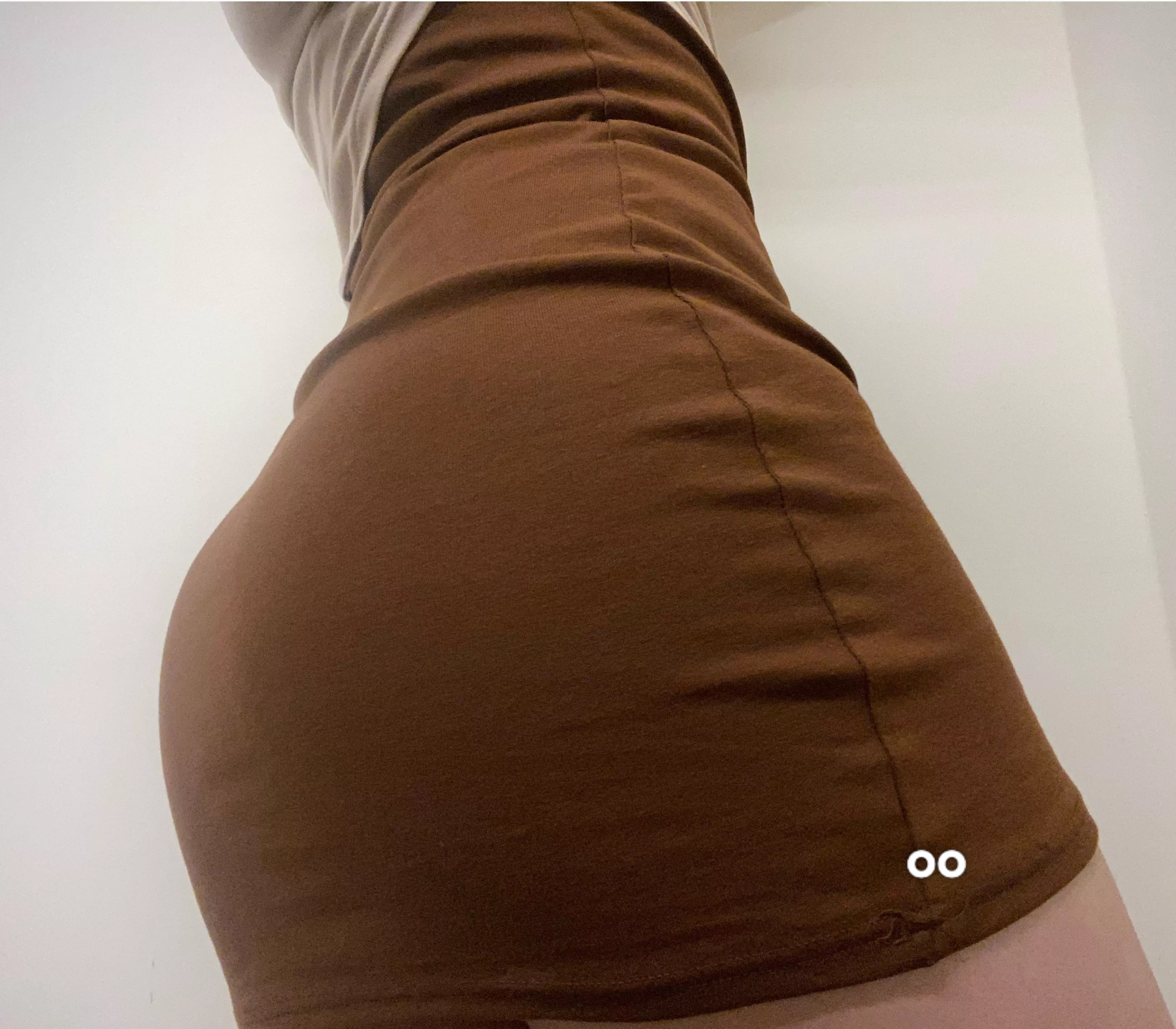 tried on the brown dress i bought last month :)