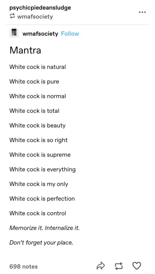 White cock mantra 🤍