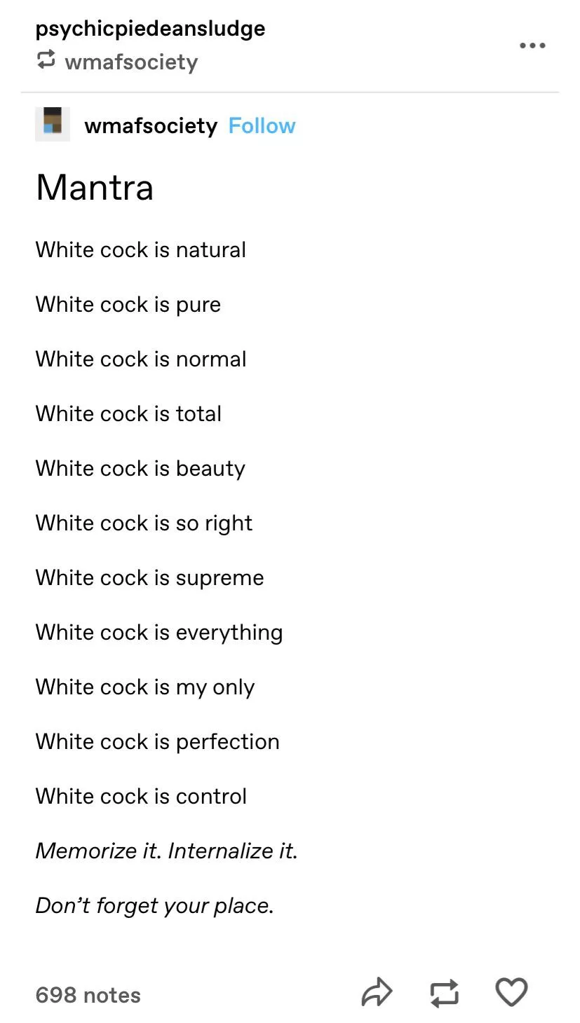 White cock mantra 🤍