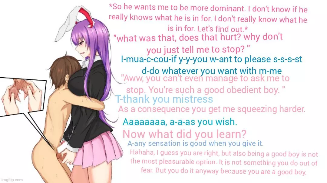 ask gf be more dominant, what could go wrong [Ball busting][control][pain][good boy][bunny ears]