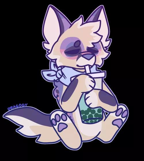 boba tea <3 art by me