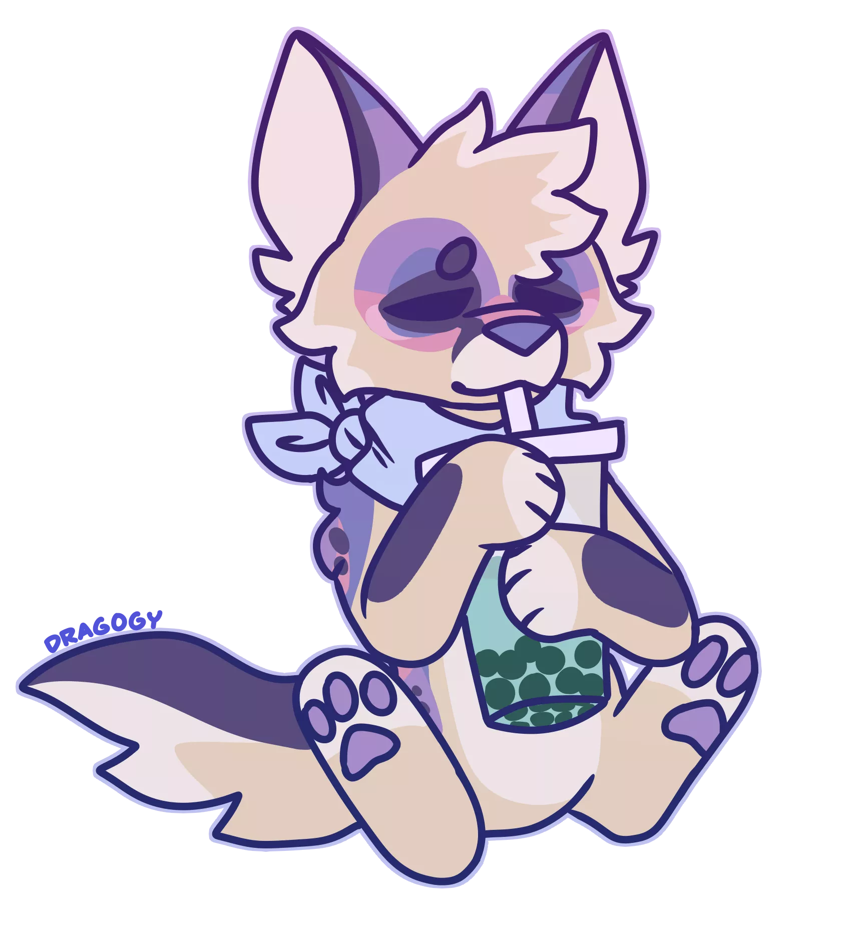 boba tea <3 art by me