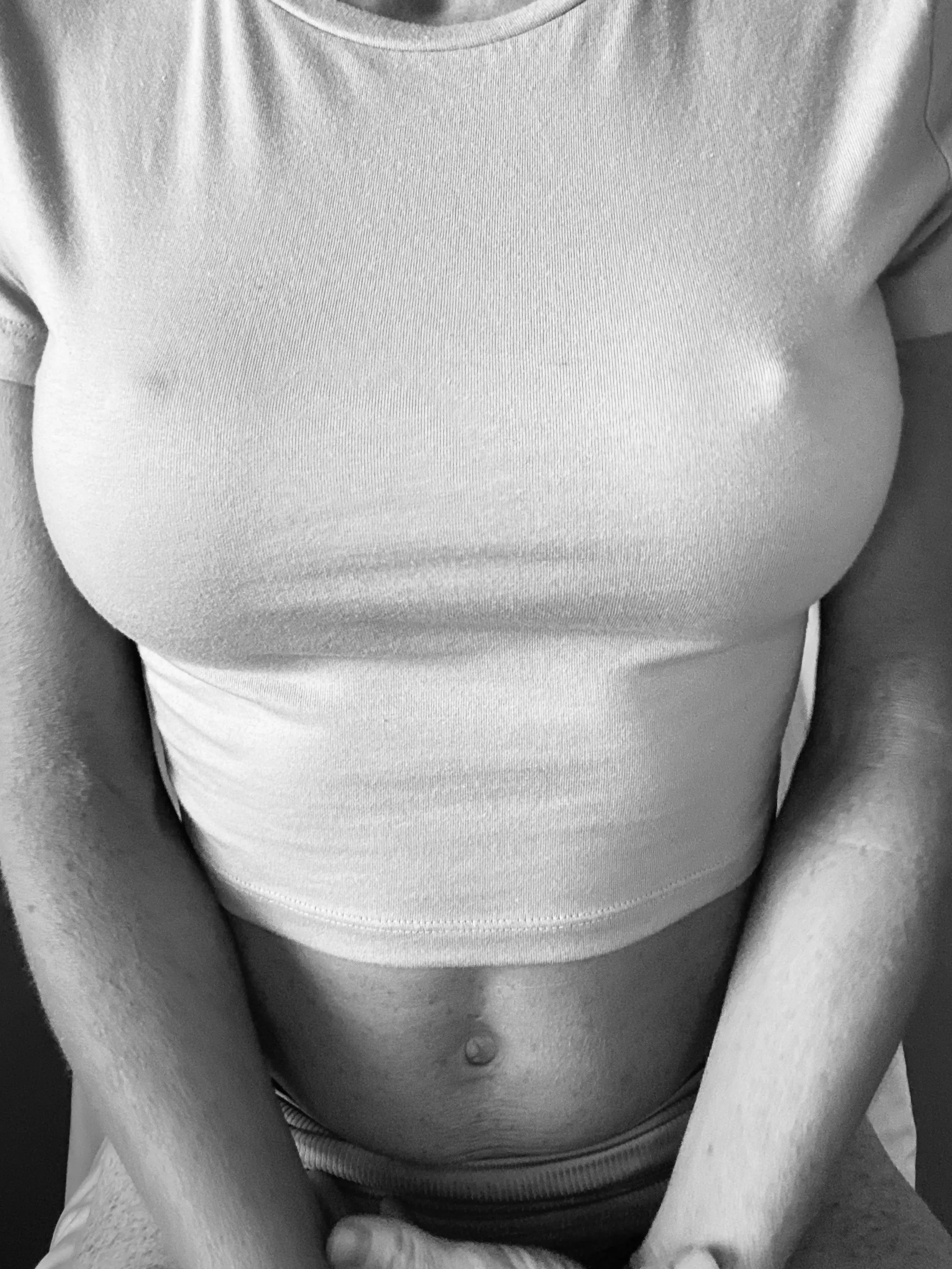 Busty in my crop top.