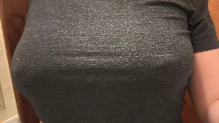 Can just barely tell I don't have a bra on