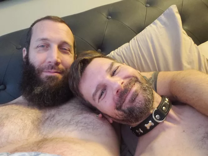 Cuddling with my boy