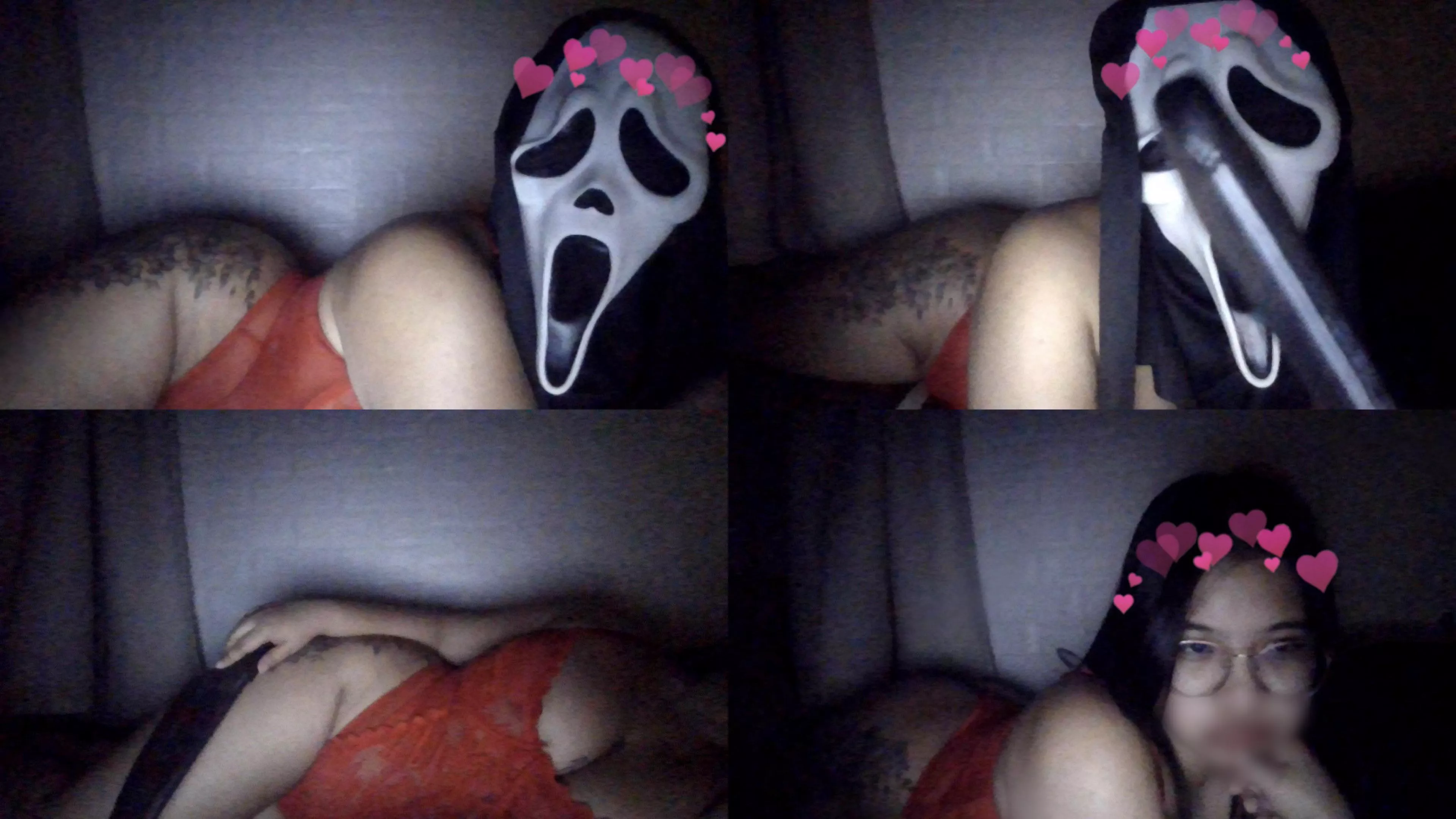 (f) Ghostface is seducing you to become her first victim