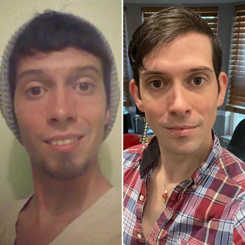 Got a picture memory notification: the left one was taken a decade ago. My phone camera quality and taste in facial hair have come a long way, thank God.