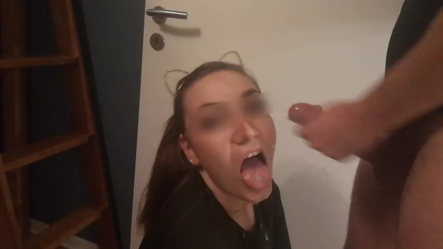 he came on my face to relax from work :p