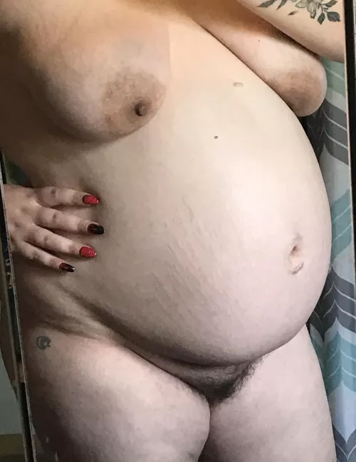 I’m so close to 30 weeks pregnant and I feel so hot. I love it.