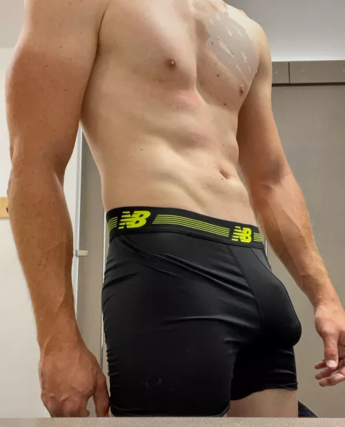 Just a simple gym locker room shot