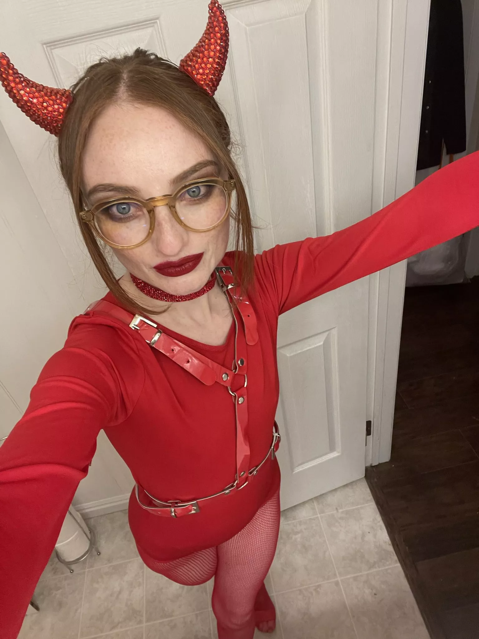 Little demon in glasses