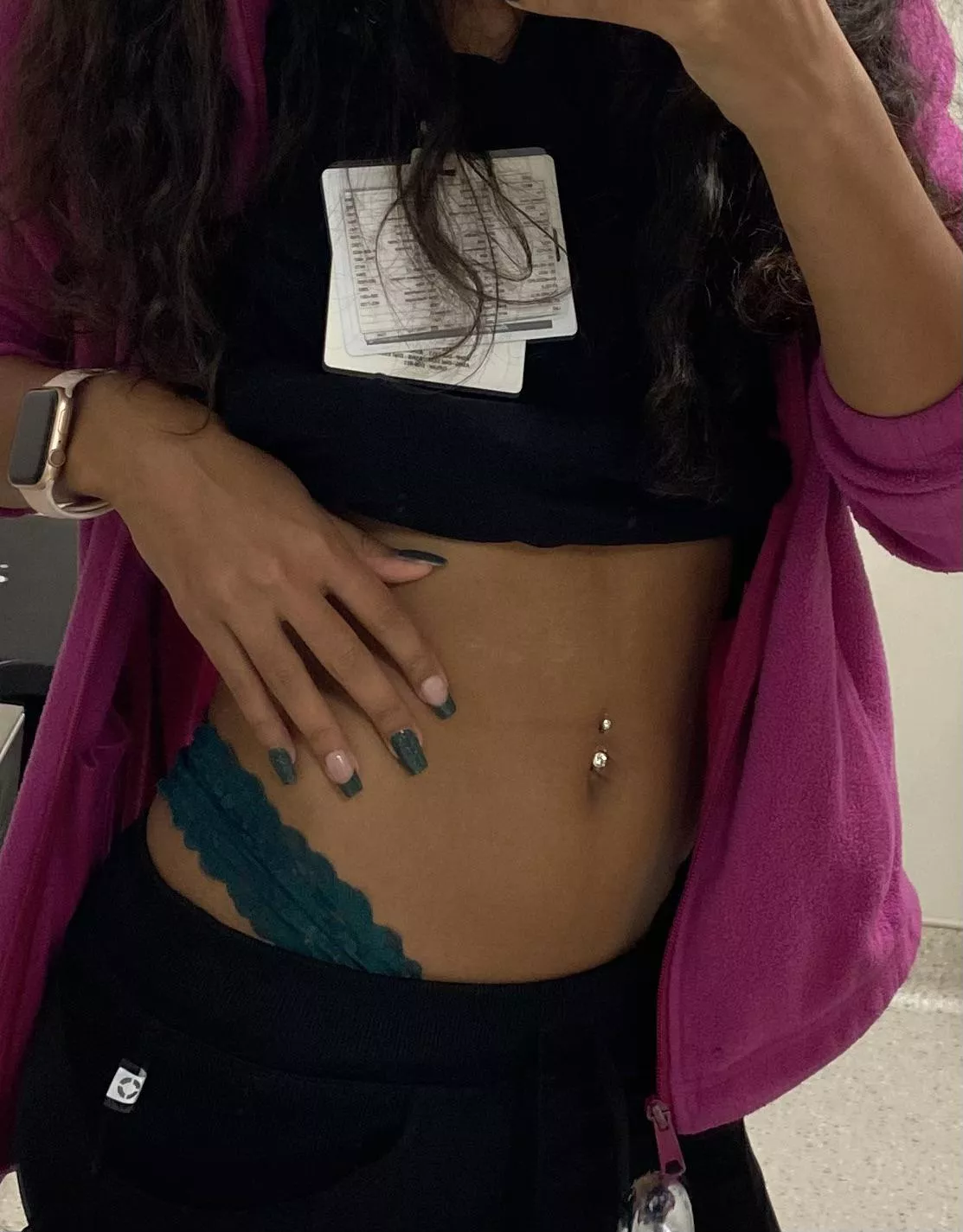 Matching nails and panties…. do you mind a women in scrubs?