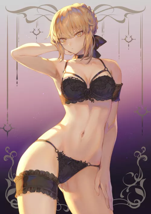 Saber Alter in lingerie