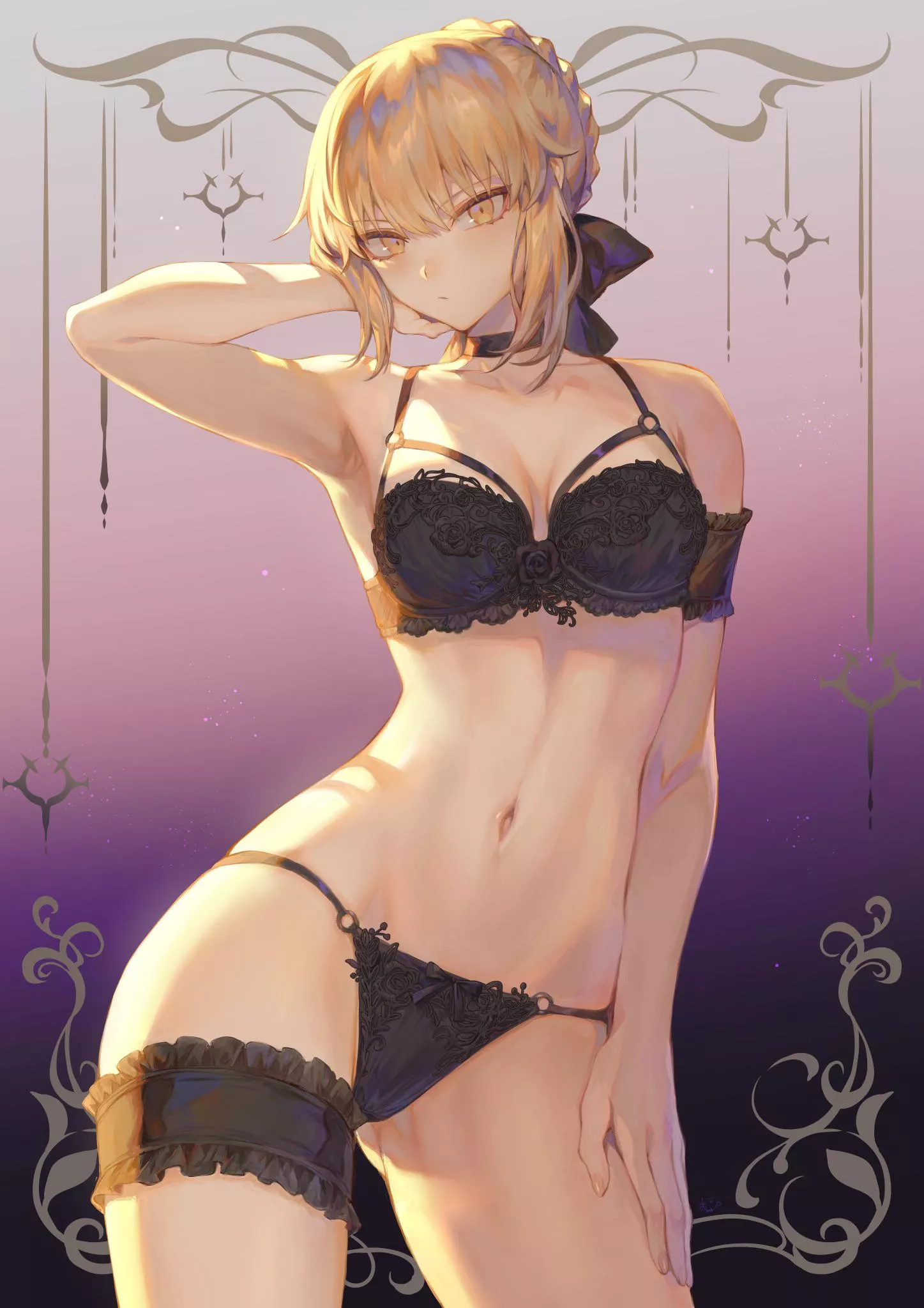 Saber Alter in lingerie