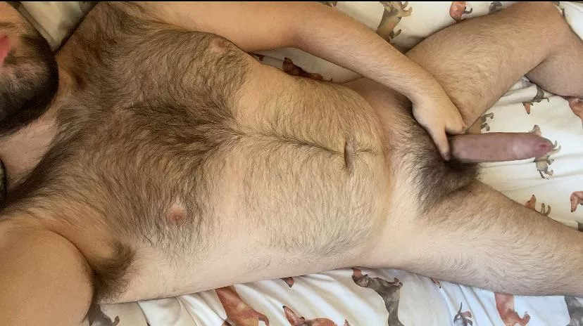 Starting tme day off right. Who wants my hairy cock?