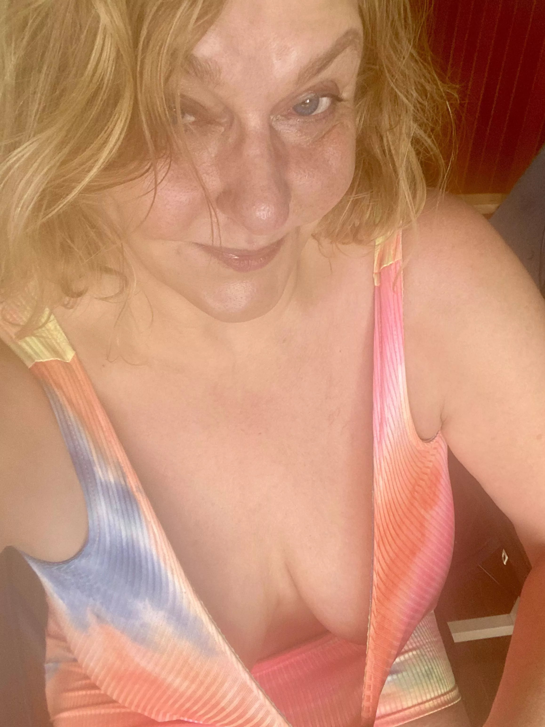 Wanna look down my dress?