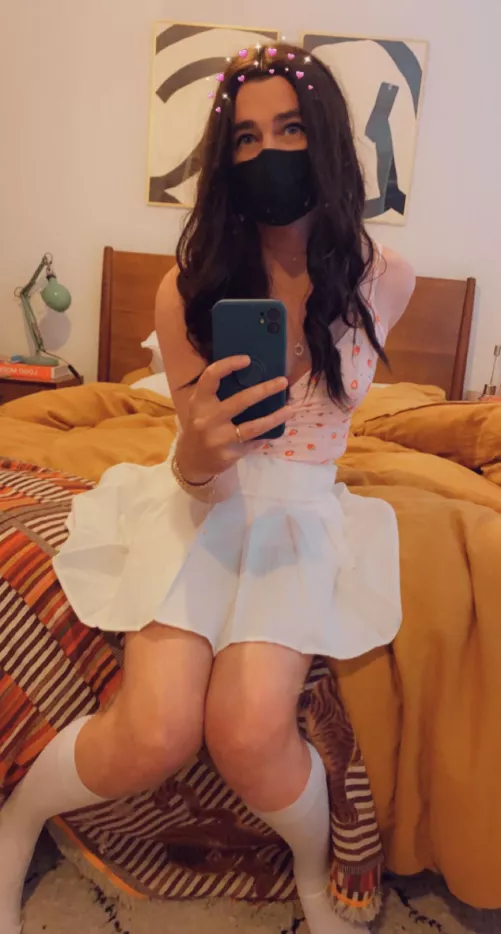 What is it about a white skirt and knee high socks? 😉