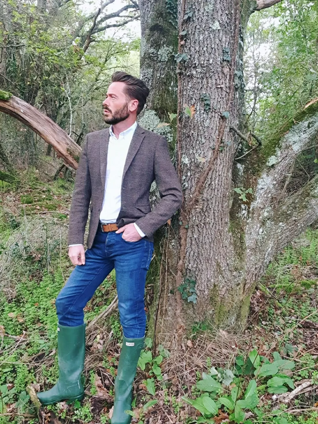 you will find me in the woods today .... scaring the hunters off my land, and posing just a little