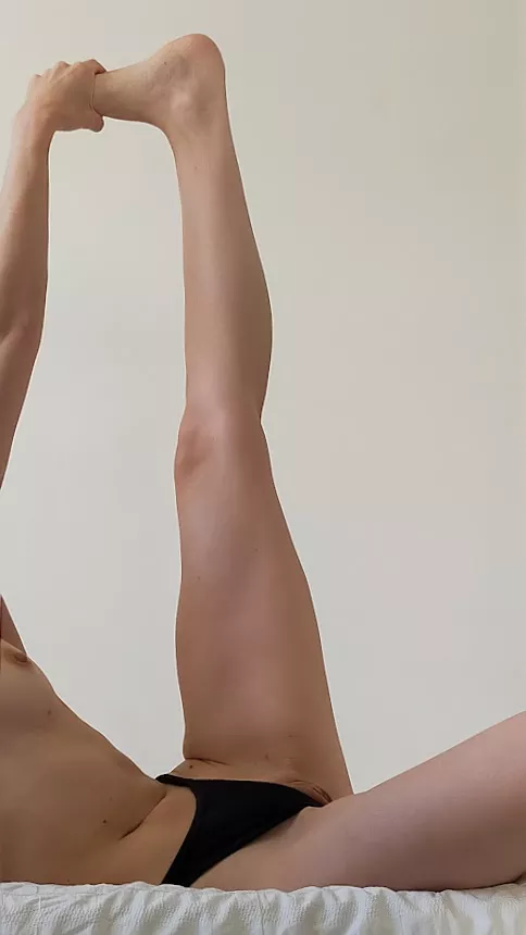 a somewhat unconventional pose