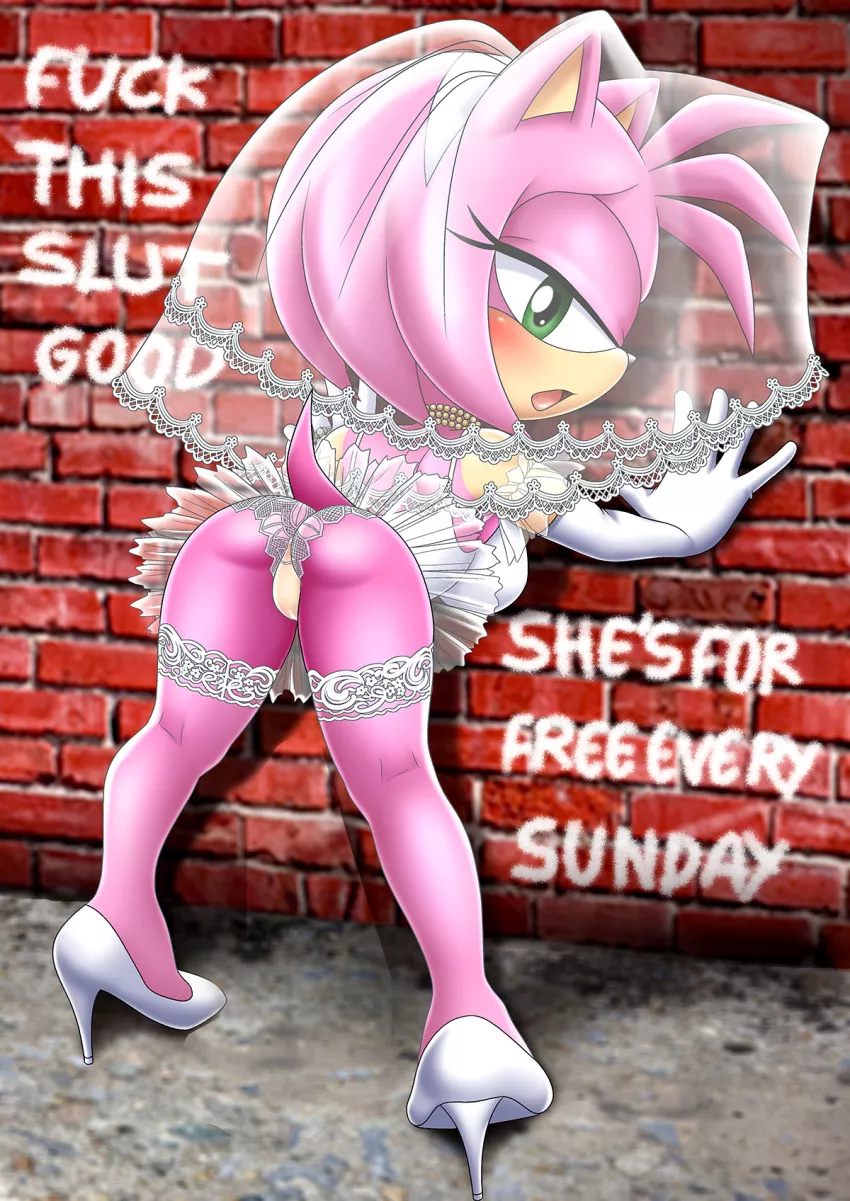 Bride Amy giving her pussy away. (Artist: bbmbbf)