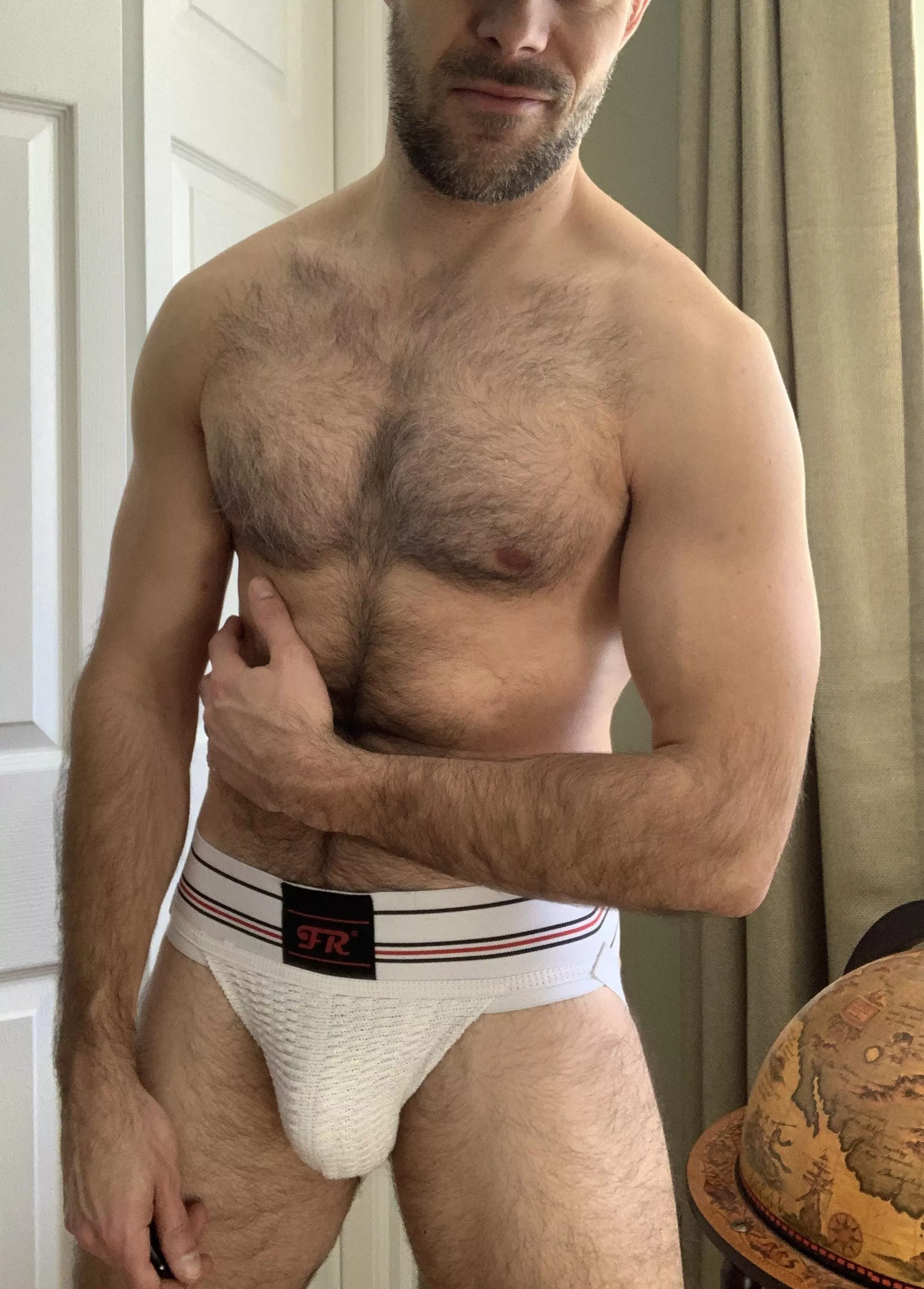 Friday, the best day of the week to strip down to my jock.