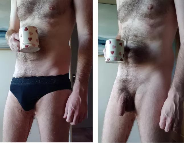 Great morning light for a classic, side by side on / off post. 😀☕