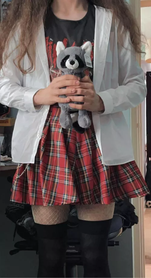 how this schoolgirl femboy outfit?