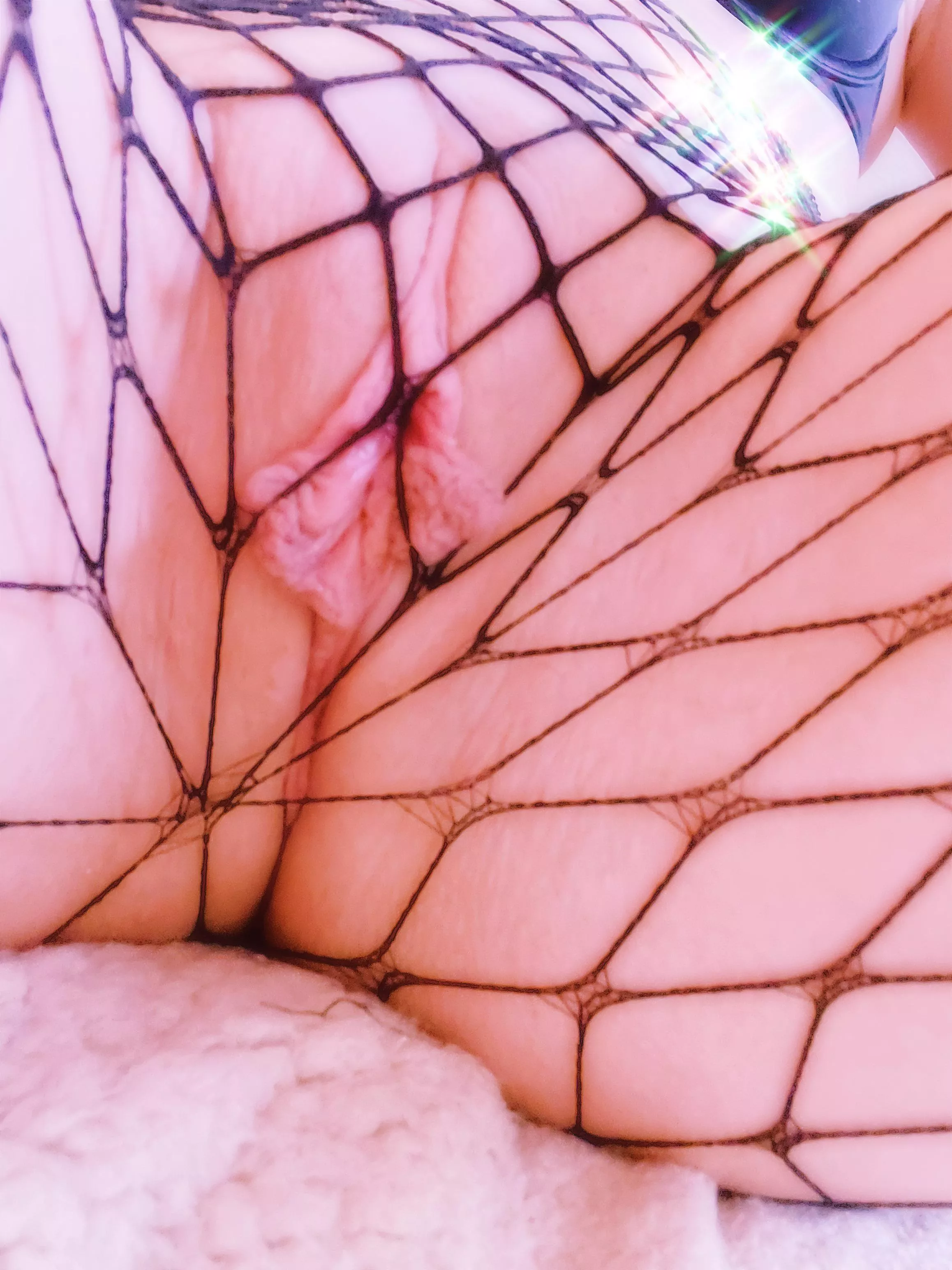 I love the way my pussy looks in these fishnets