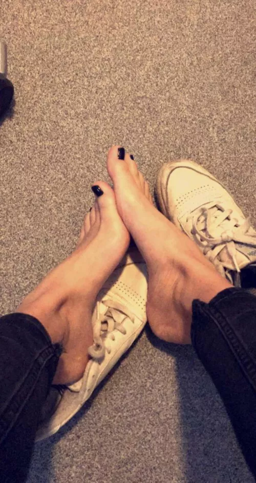 I love to put my shoes off at work and see if somebody is watching.. and then tease a little