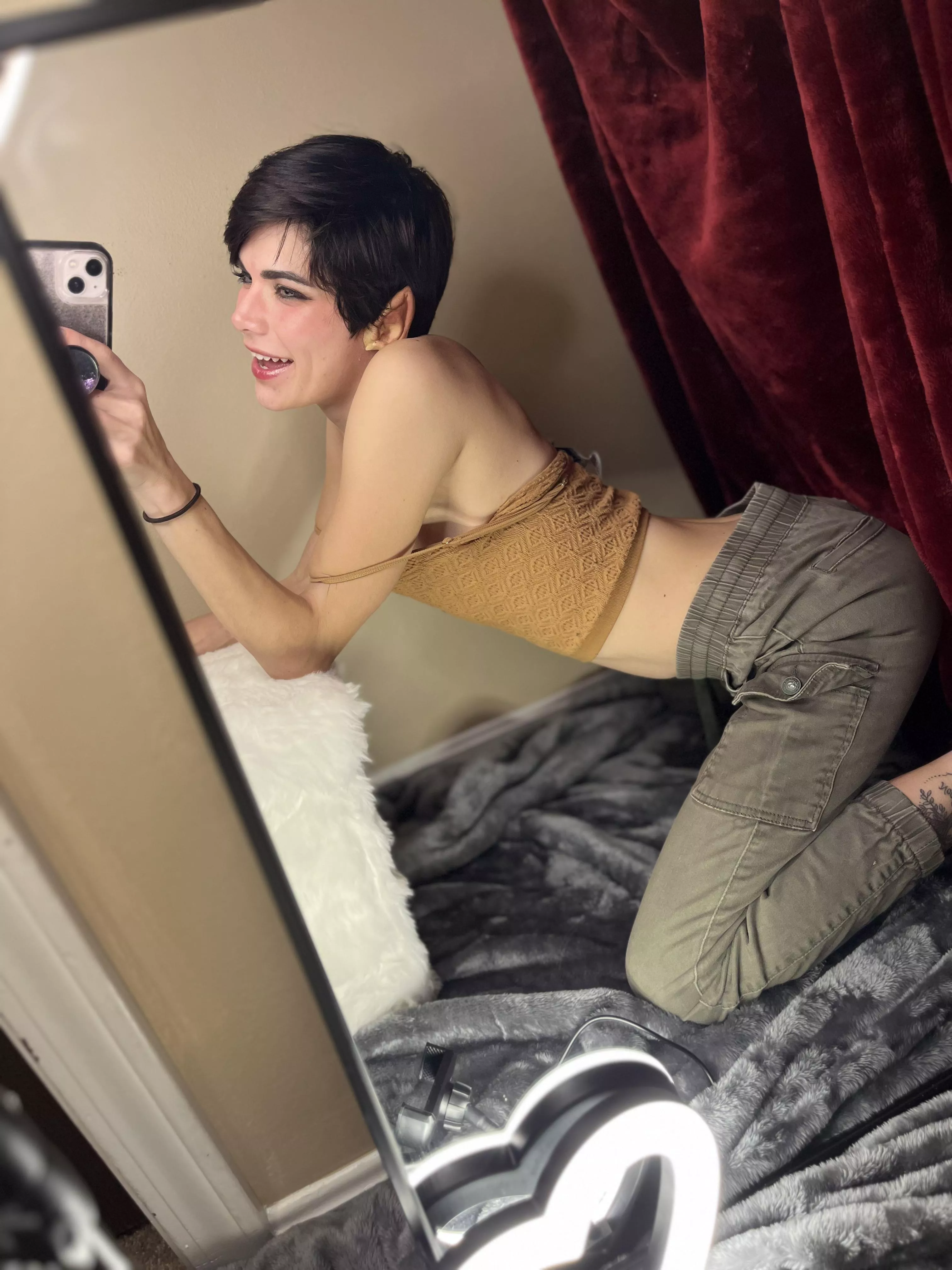 I put some cute little elf ears on again🤭😚