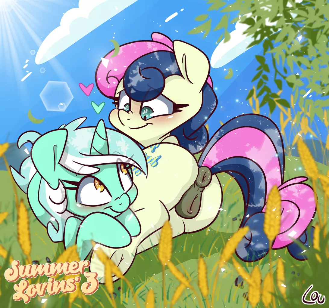 Lyra and Bon Bon are so Adorable! (Artist: Lou)