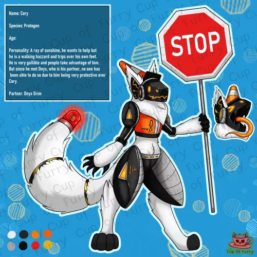 My ray of sunshine Protogen Cory Hazzard now has a full body.