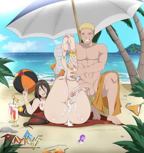 Naruto goes on vacation with the Hyugas (Raykus)
