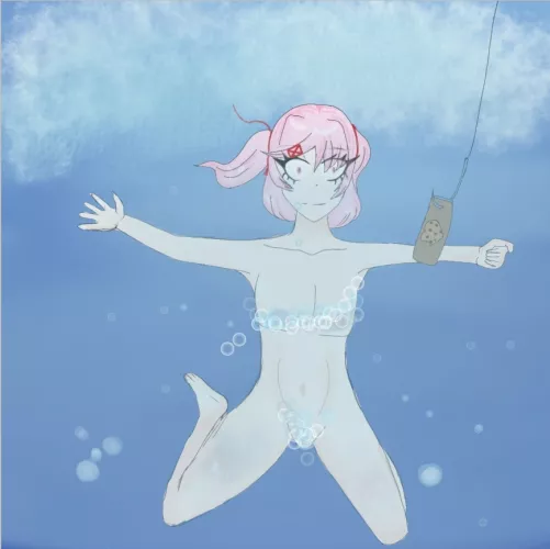 Natsuki under water (based off of Nirvanas nevermind album)