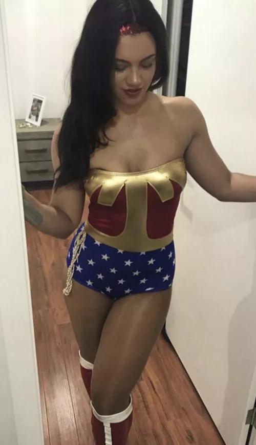 [OC] Just found this sub! Tell me if you like my outfit and you think this naive little superheroine needs her ass kicked 😘