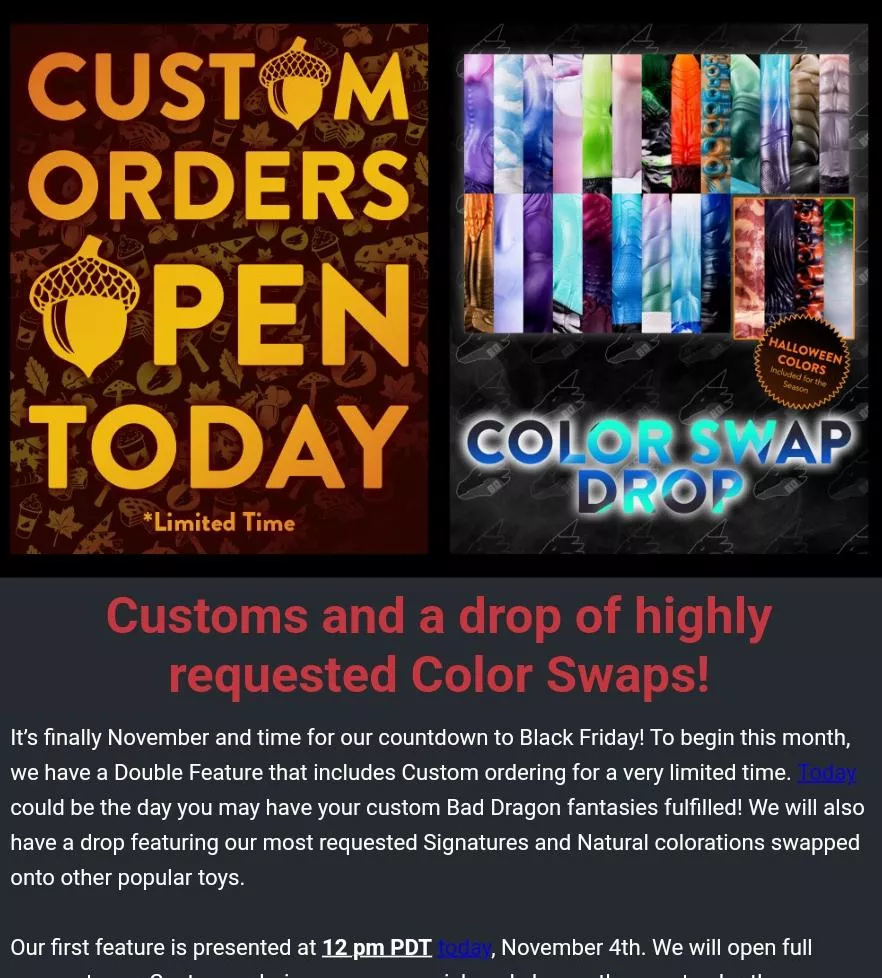 PSA: Customs open today (looks like back on track for 1st Friday customs)