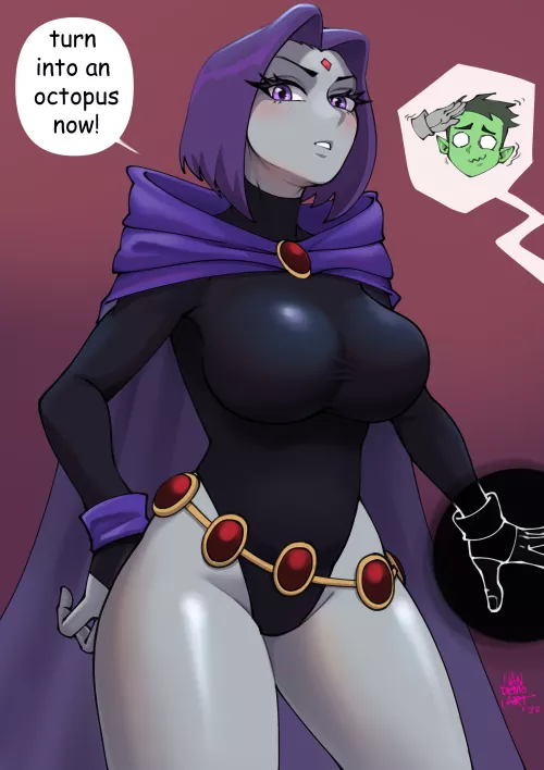 raven wanted beastboy to turn into octopus(nan_demo_iart) [teen titans]